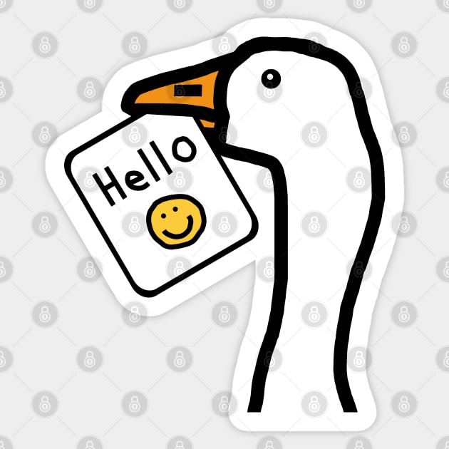 Portrait of a Goose with Stolen Greeting Sticker by ellenhenryart